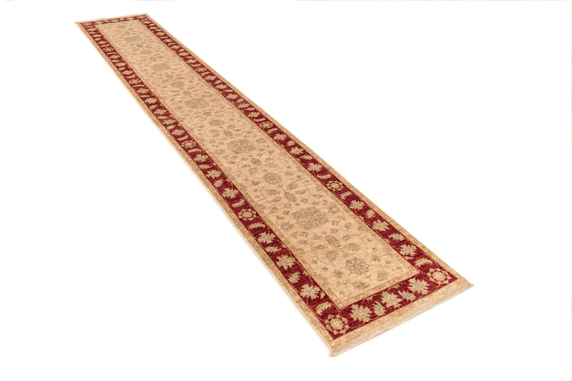 2' x 12' 2 Peshawar Ziegler Wool Runner Rug