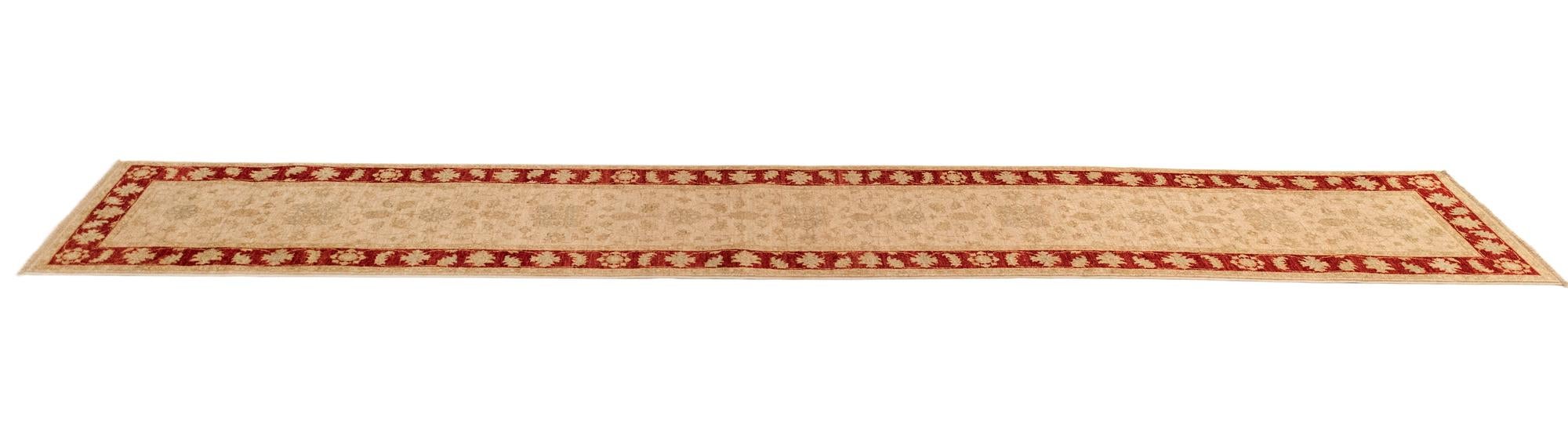 2' x 12' 2 Peshawar Ziegler Wool Runner Rug