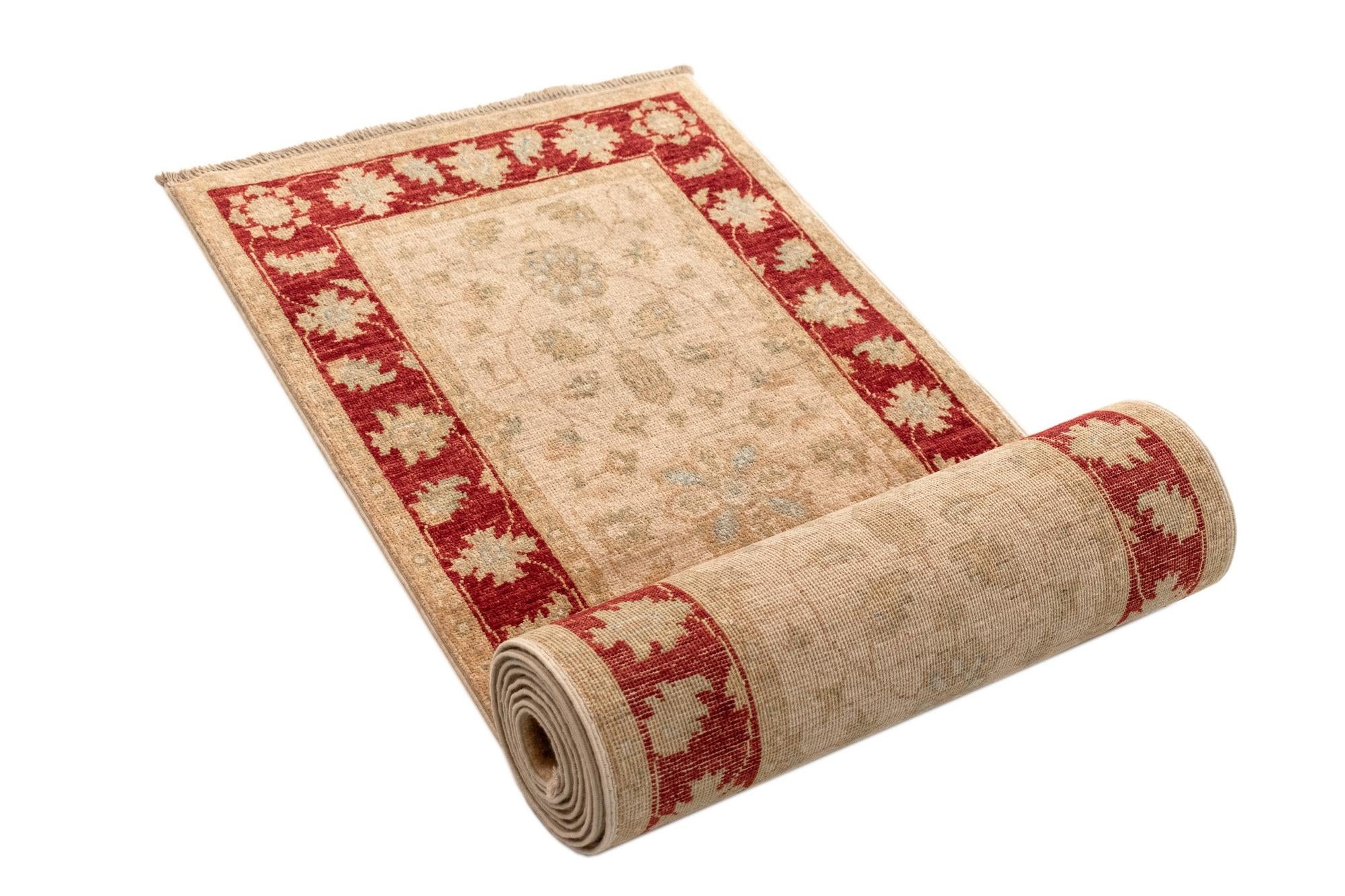 2' x 12' 2 Peshawar Ziegler Wool Runner Rug