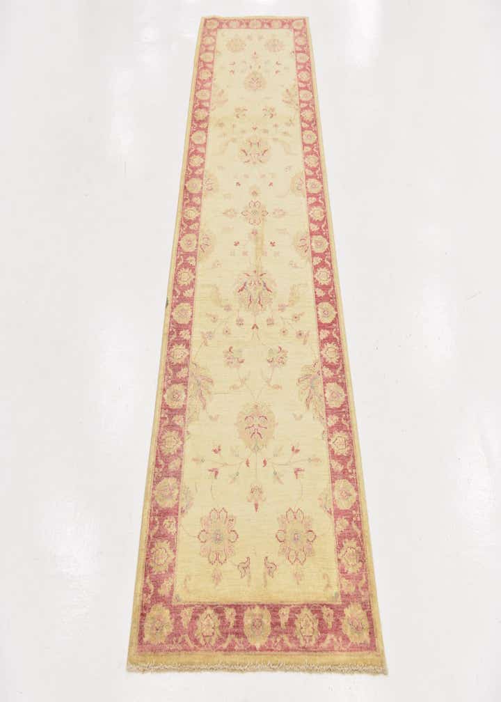2' 10 x 9' 8 Hand Knotted Peshawar Ziegler Runner Rug
