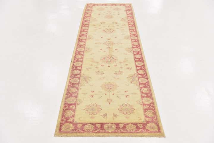 2' 10 x 9' 8 Hand Knotted Peshawar Ziegler Runner Rug