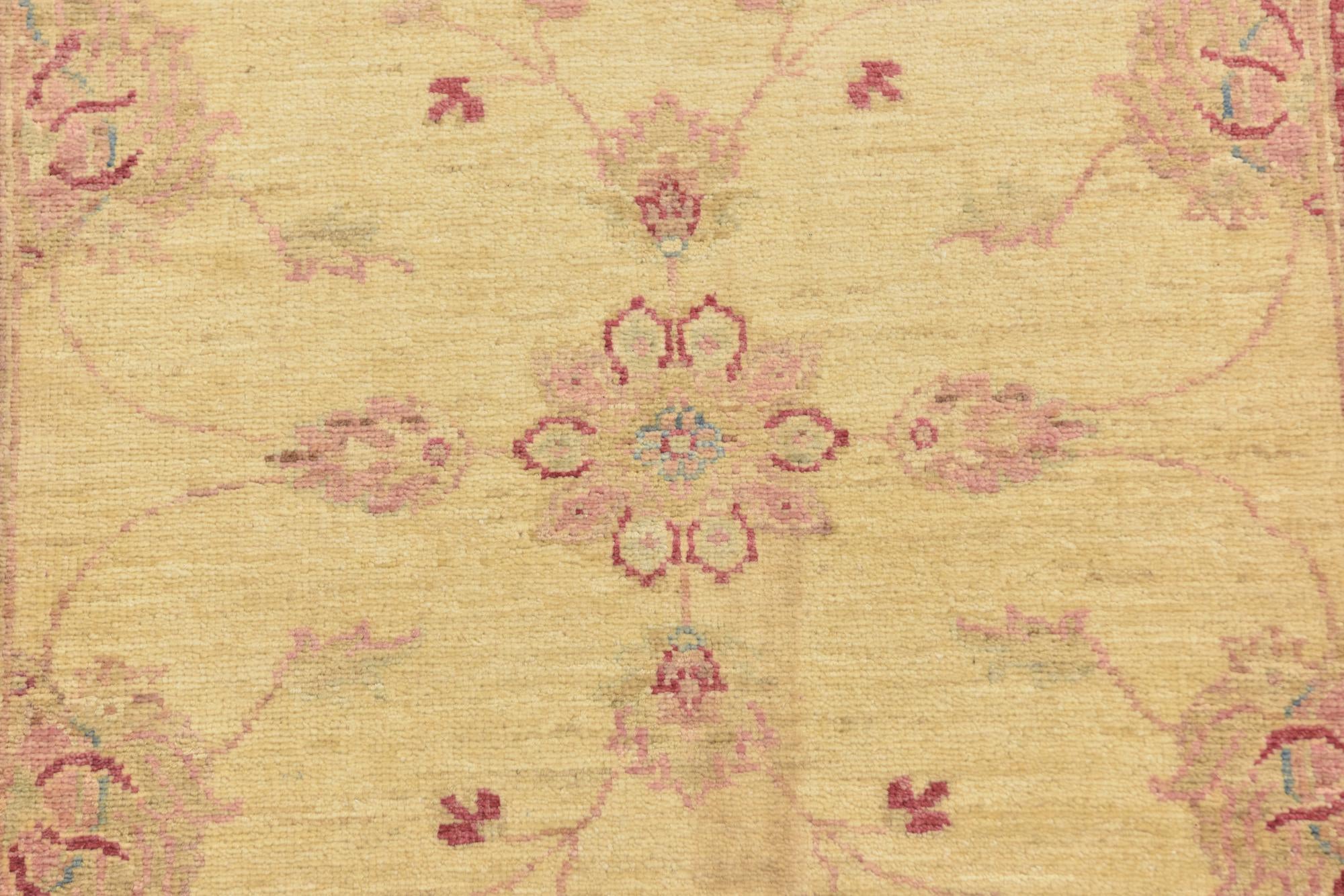 2' 10 x 9' 8 Hand Knotted Peshawar Ziegler Runner Rug