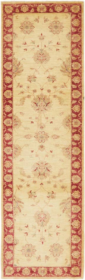 Detail image of 2' 10 x 9' 8 Hand Knotted Peshawar Ziegler Runner Rug