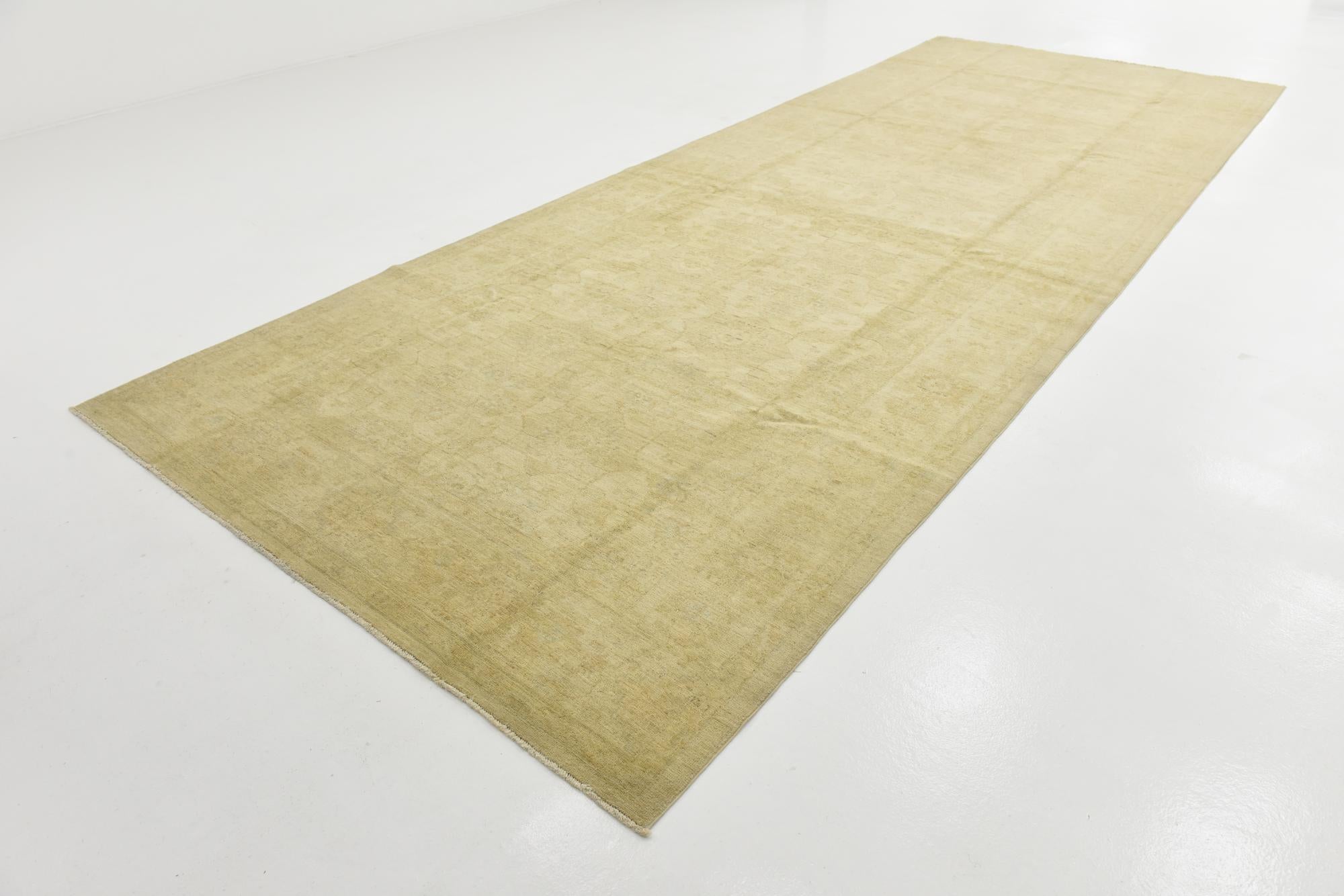 6' 8 x 18' 2 Hand Knotted Peshawar Ziegler Runner Rug