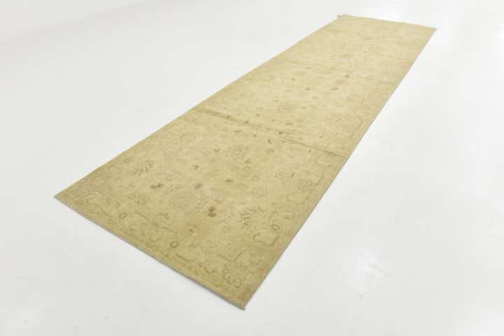 4' 2 x 14' 9 Hand Knotted Peshawar Ziegler Runner Rug