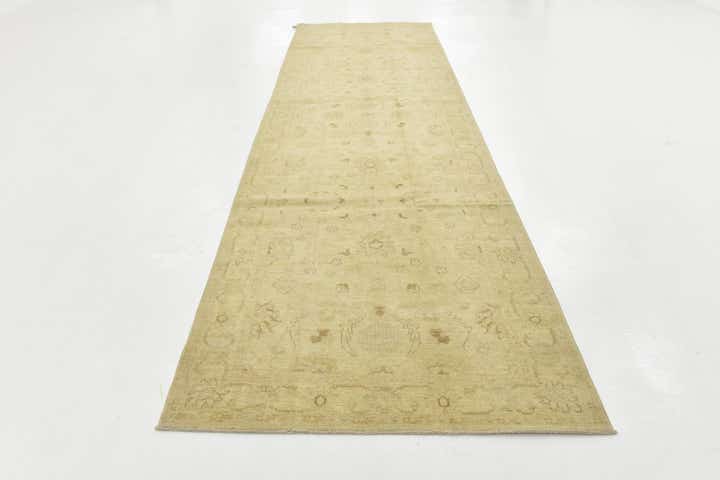 4' 2 x 14' 9 Hand Knotted Peshawar Ziegler Runner Rug