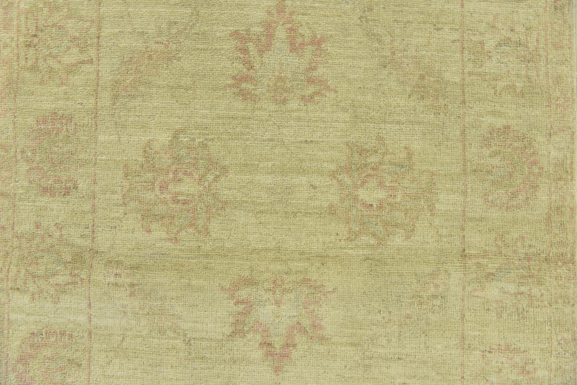 2' 7 x 8' Hand Knotted Peshawar Ziegler Runner Rug