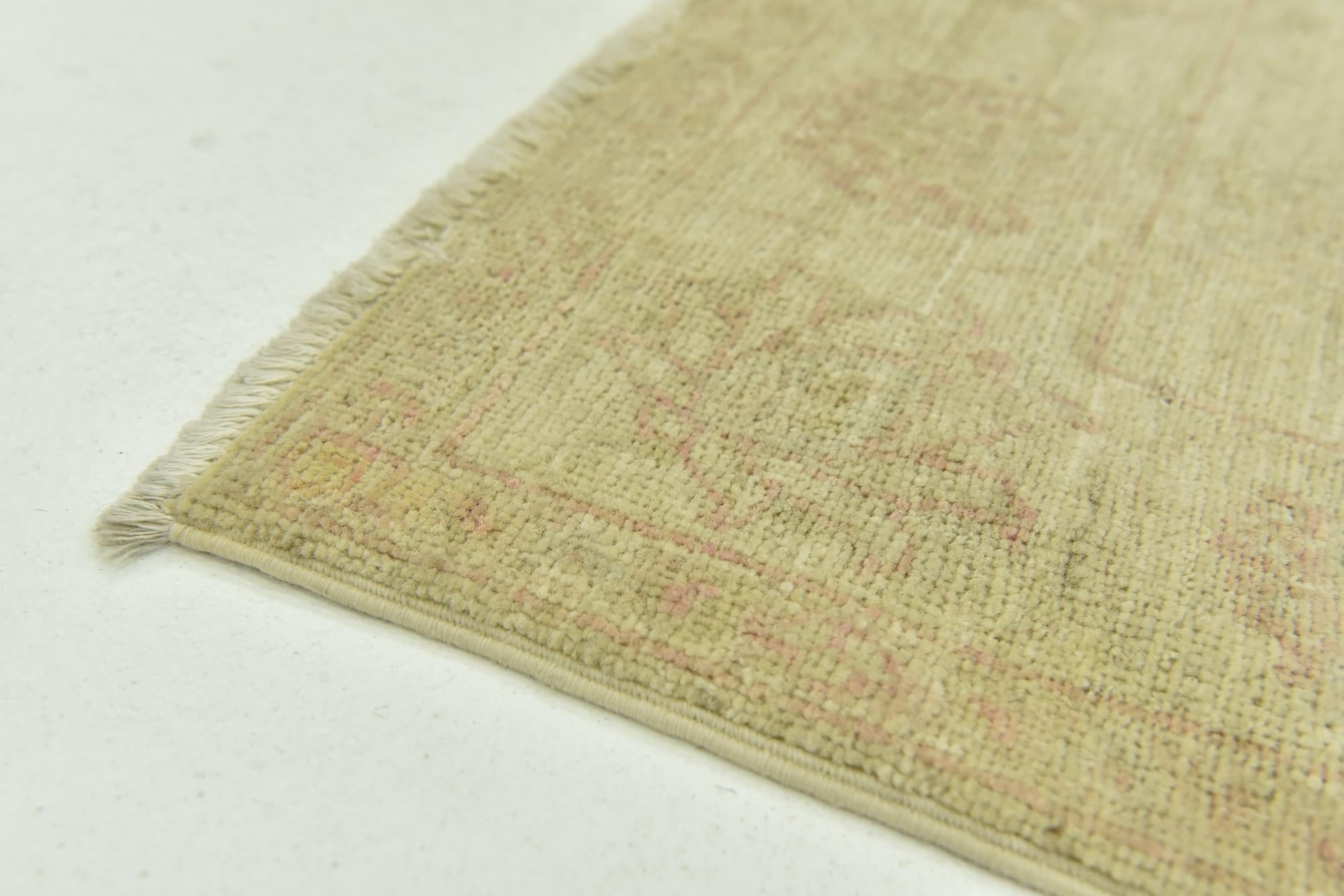 2' 7 x 8' Hand Knotted Peshawar Ziegler Runner Rug