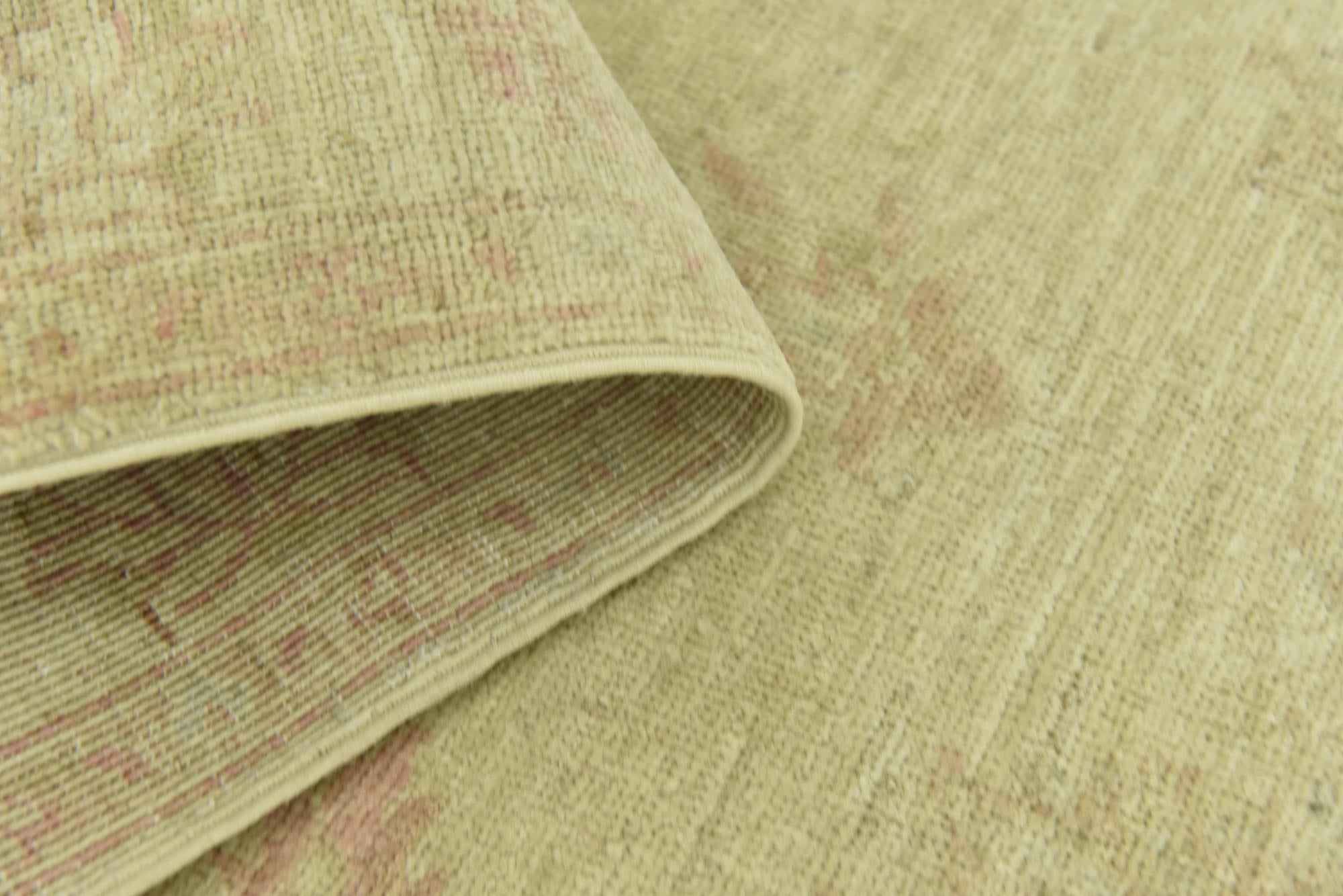 2' 7 x 8' Hand Knotted Peshawar Ziegler Runner Rug