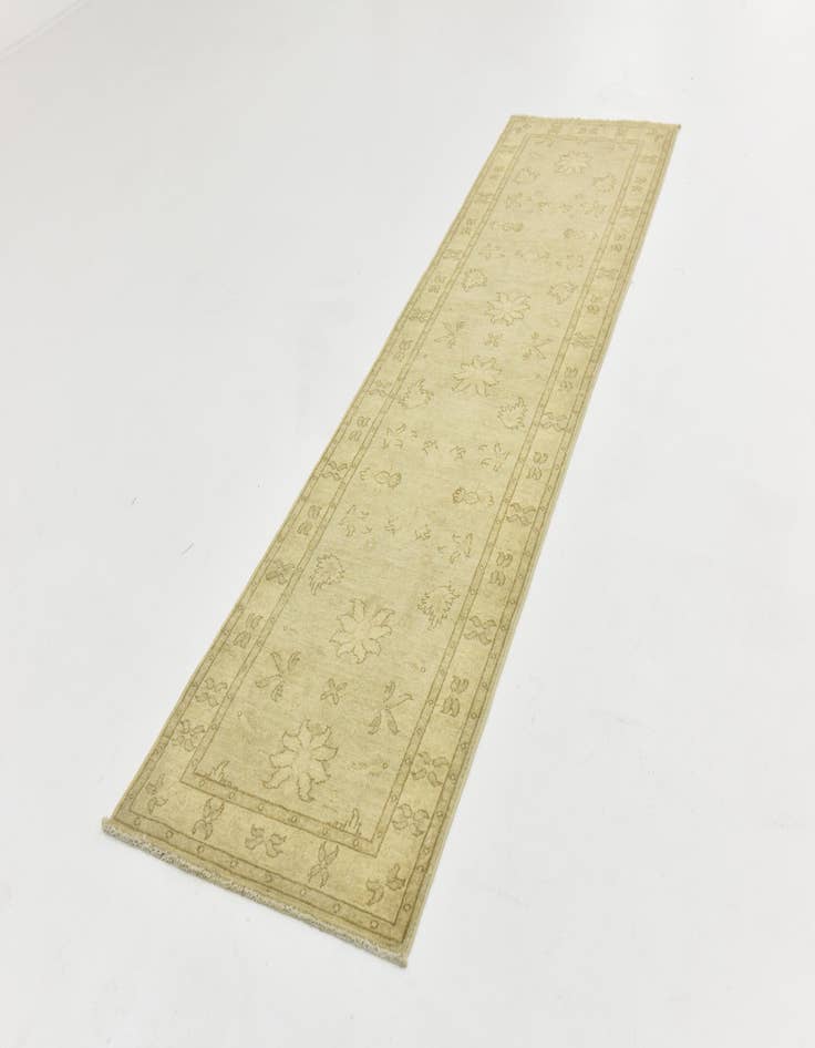 Detail image of 2' 6 x 9' 8  Hand Knotted Peshawar Ziegler Runner Rug