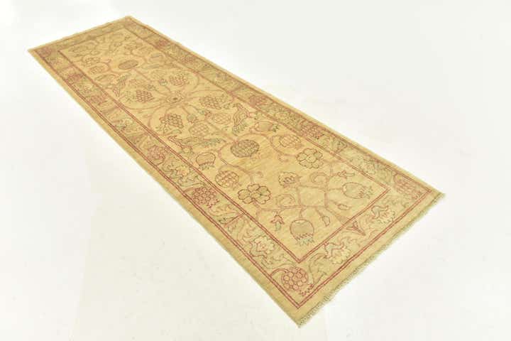 2' 9 x 8' 8 Hand Knotted Peshawar Ziegler Runner Rug
