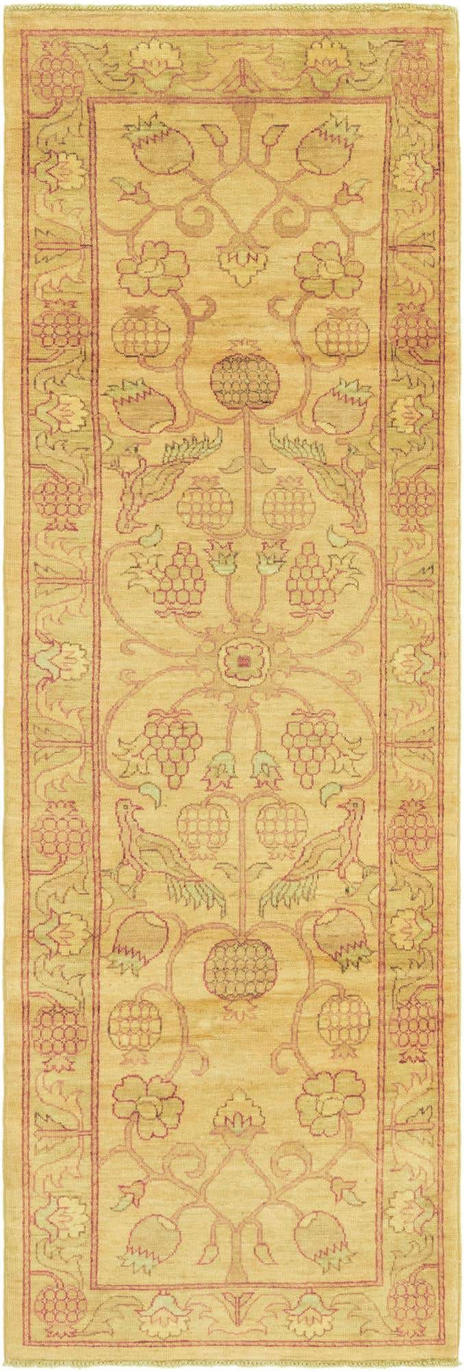 2' 9 x 8' 8 Hand Knotted Peshawar Ziegler Runner Rug