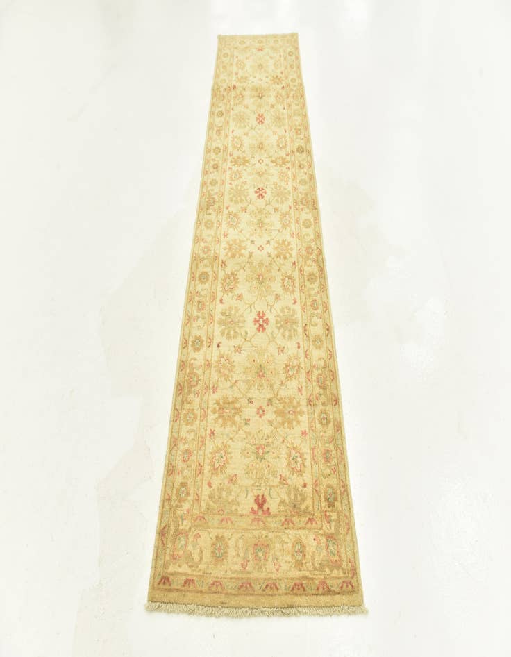 Detail image of 2' 6 x 9' 6  Hand Knotted Peshawar Ziegler Runner Rug