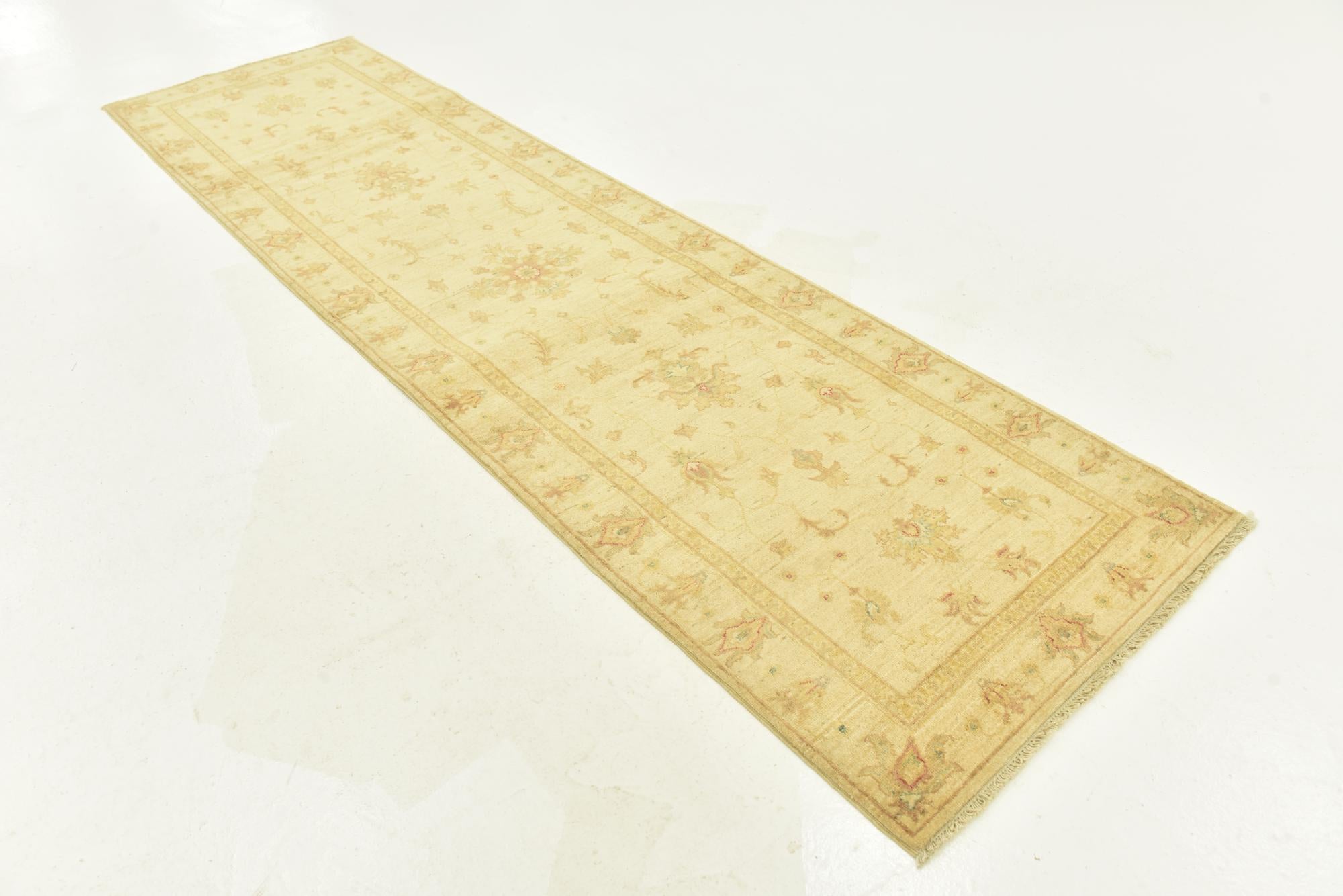 2' 9 x 10' 2 Hand Knotted Peshawar Ziegler Runner Rug