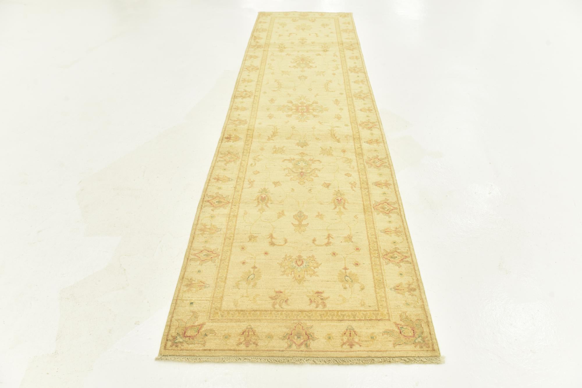 2' 9 x 10' 2 Hand Knotted Peshawar Ziegler Runner Rug