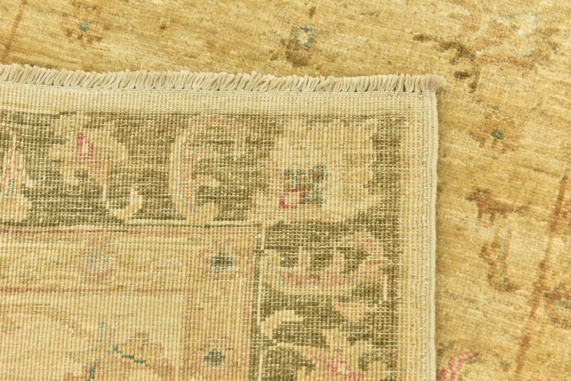 2' 7 x 9' 9 Hand Knotted Peshawar Ziegler Runner Rug