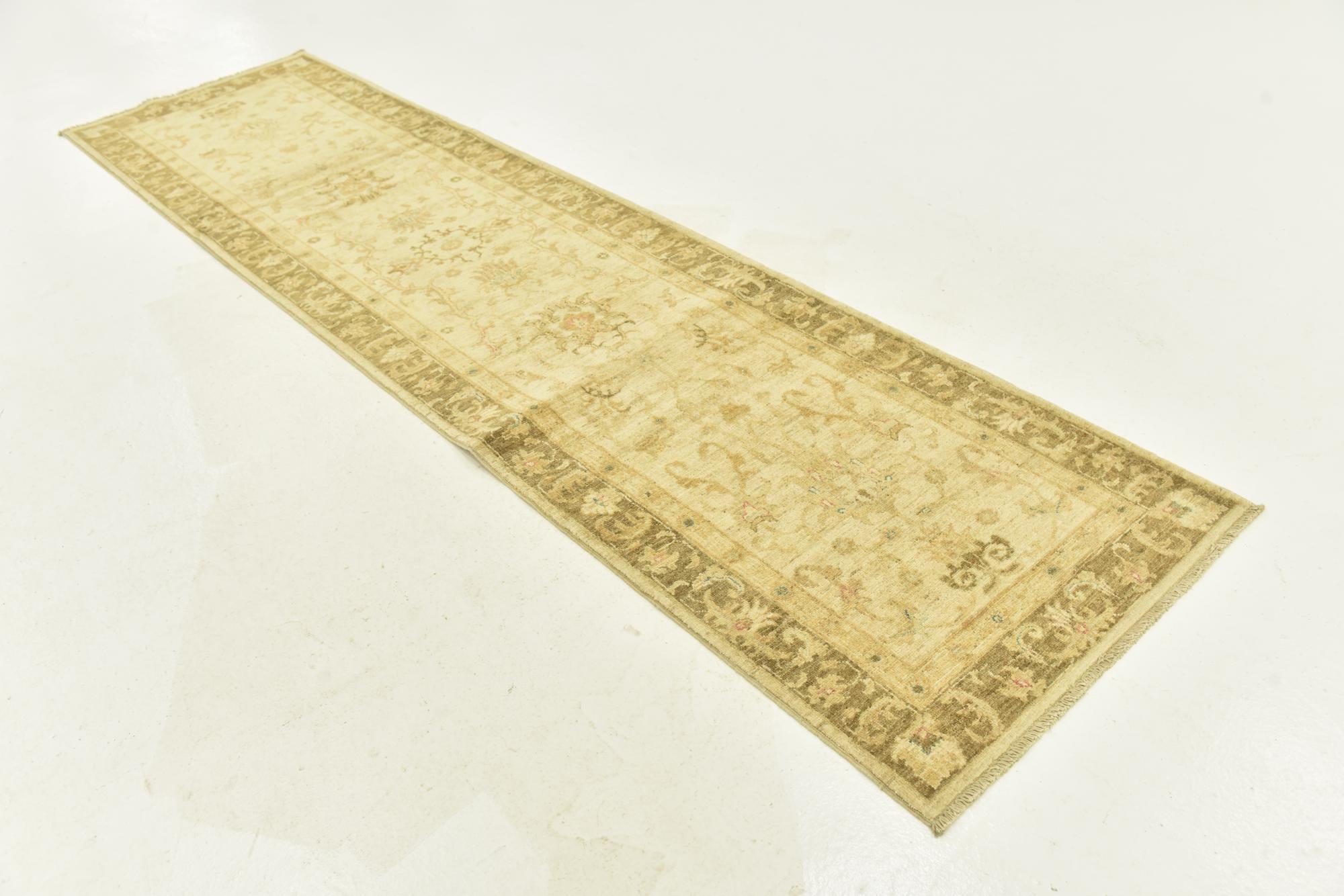2' 7 x 9' 9 Hand Knotted Peshawar Ziegler Runner Rug