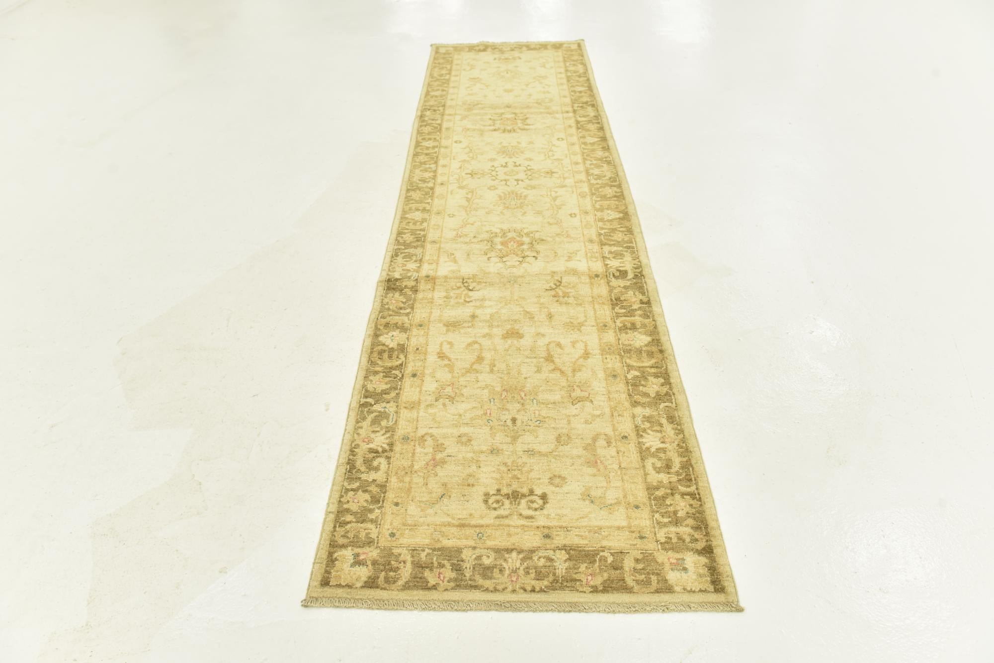2' 7 x 9' 9 Hand Knotted Peshawar Ziegler Runner Rug