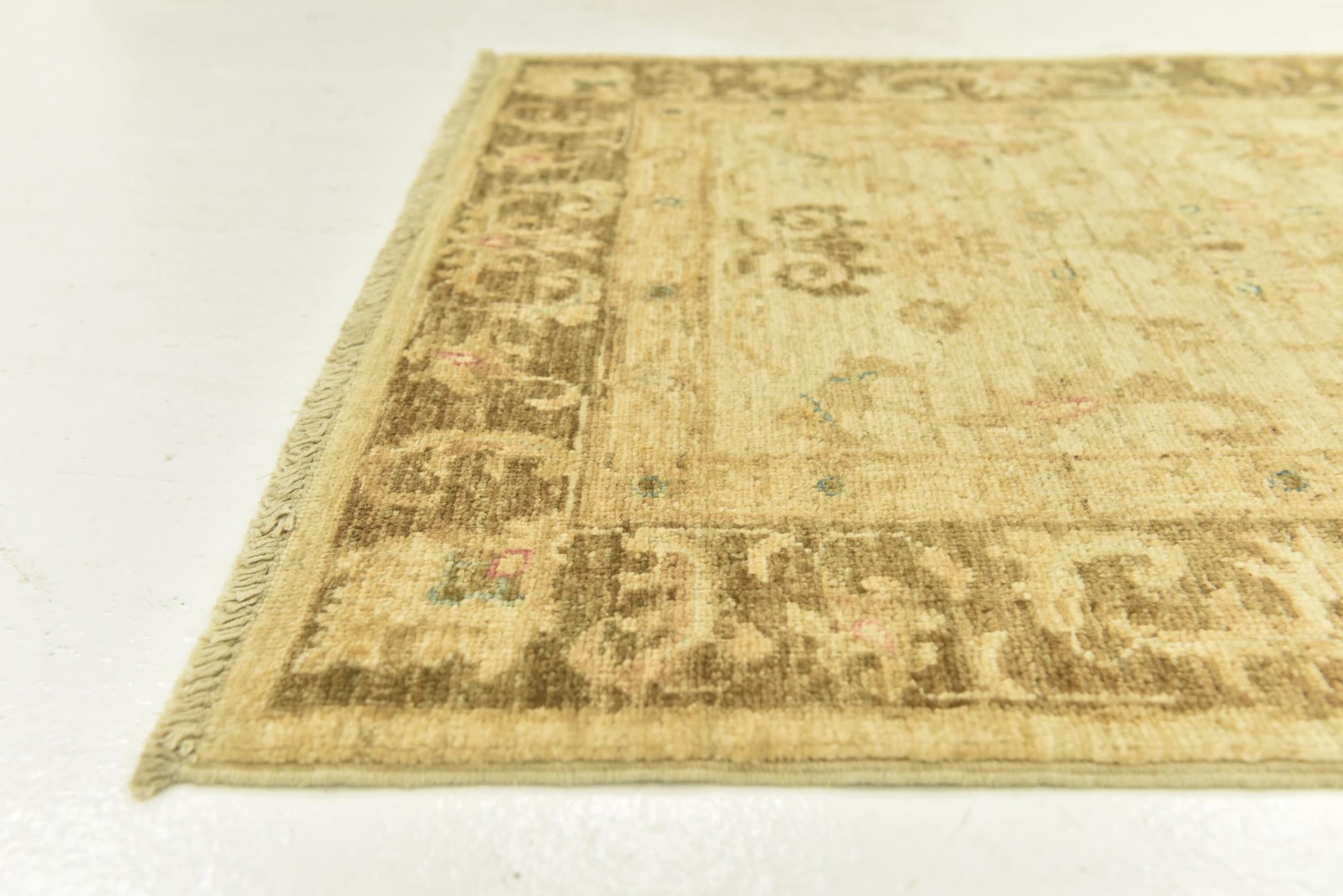 2' 7 x 9' 9 Hand Knotted Peshawar Ziegler Runner Rug