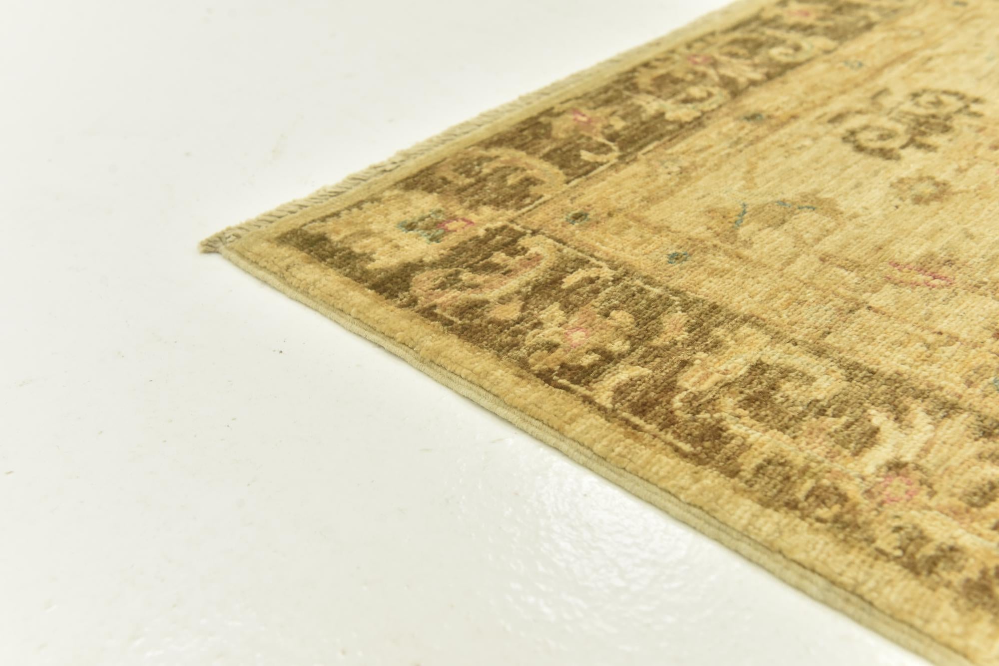 2' 7 x 9' 9 Hand Knotted Peshawar Ziegler Runner Rug