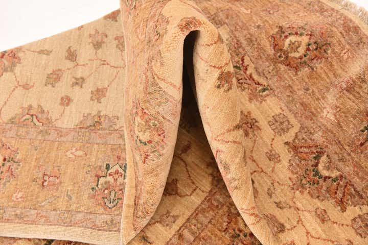 4' 5 x 16' Hand Knotted Peshawar Ziegler Runner Rug