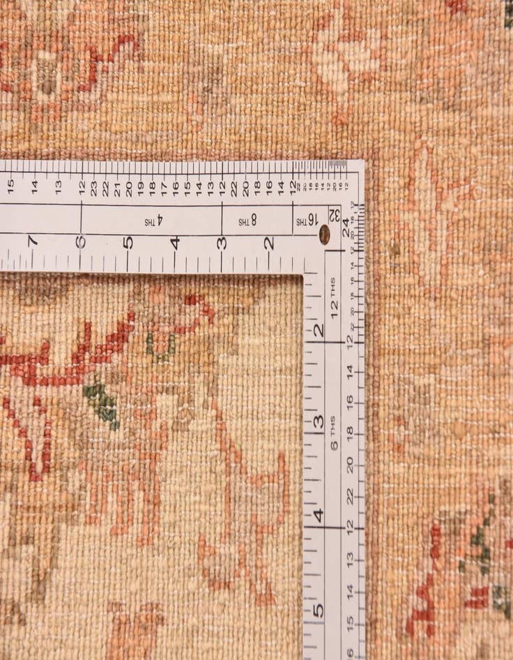 Detail image of 4' 5 x 16'  Hand Knotted Peshawar Ziegler Runner Rug