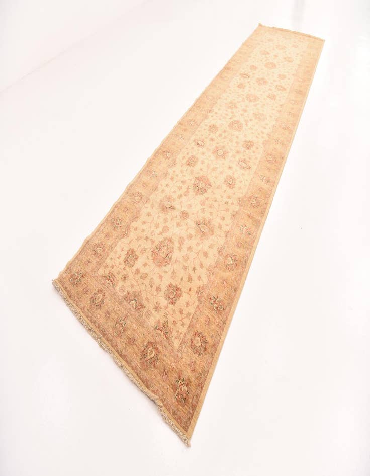 Detail image of 4' 5 x 16'  Hand Knotted Peshawar Ziegler Runner Rug