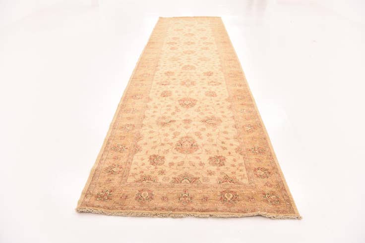 Detail image of 4' 5 x 16' Hand Knotted Peshawar Ziegler Runner Rug