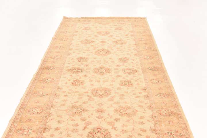4' 5 x 16' Hand Knotted Peshawar Ziegler Runner Rug