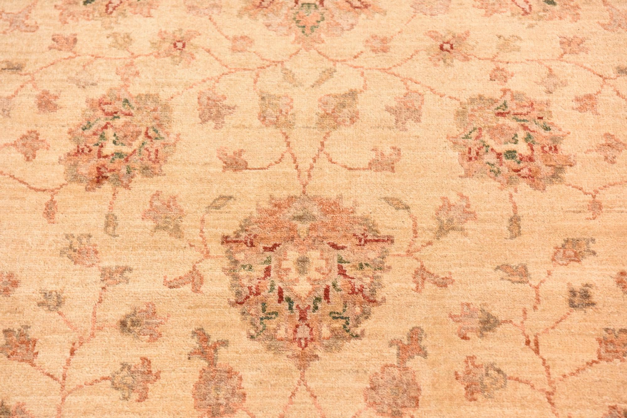 4' 5 x 16' Hand Knotted Peshawar Ziegler Runner Rug