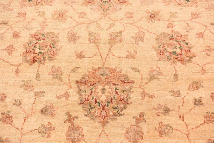Detail image of 4' 5 x 16' Hand Knotted Peshawar Ziegler Runner Rug