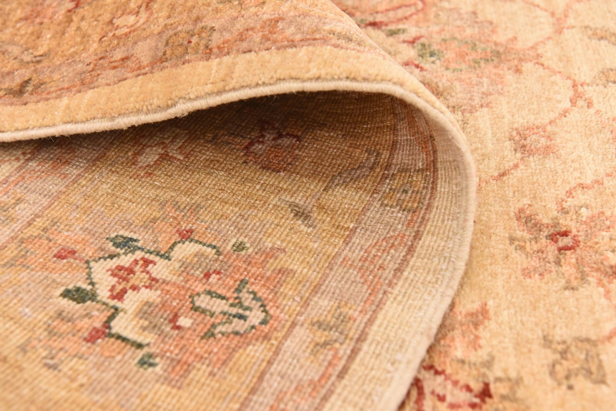 4' 5 x 16' Hand Knotted Peshawar Ziegler Runner Rug