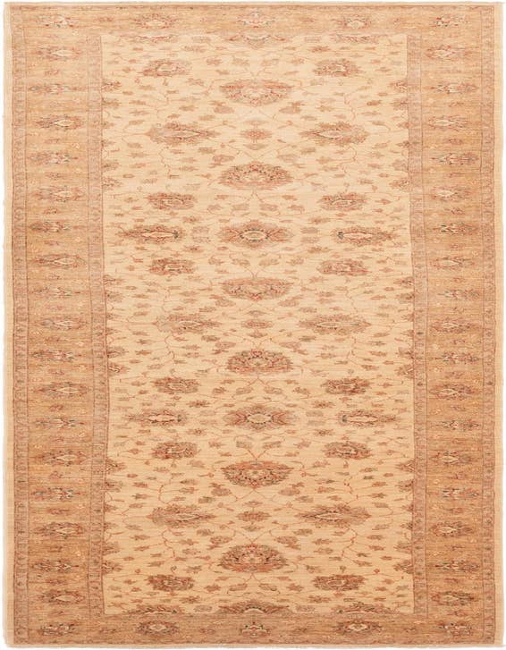 Detail image of 4' 5 x 16' Hand Knotted Peshawar Ziegler Runner Rug
