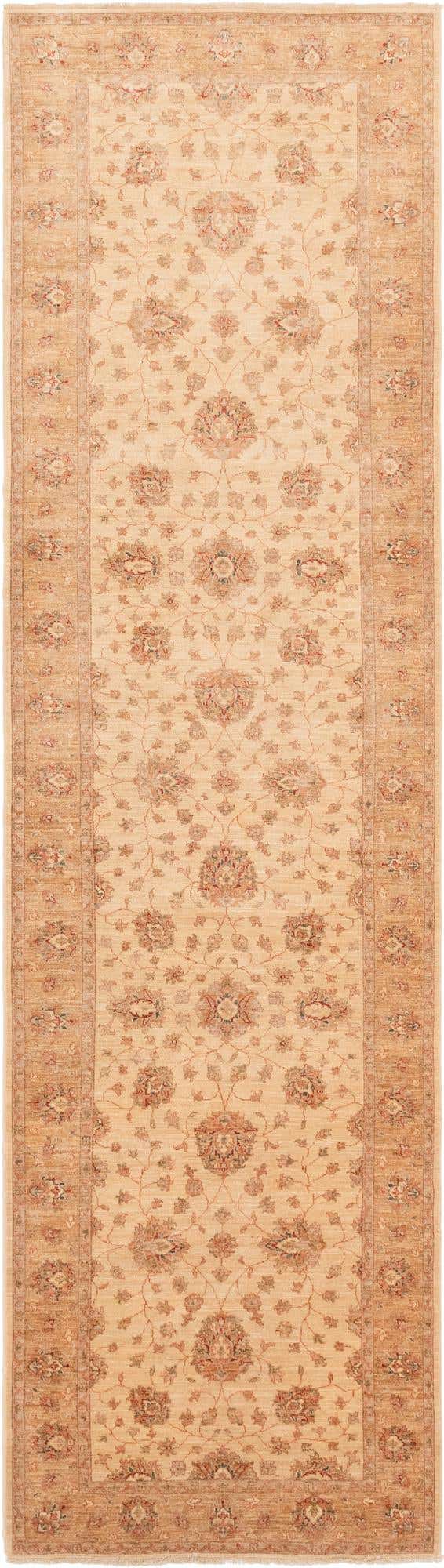4' 5 x 16' Hand Knotted Peshawar Ziegler Runner Rug