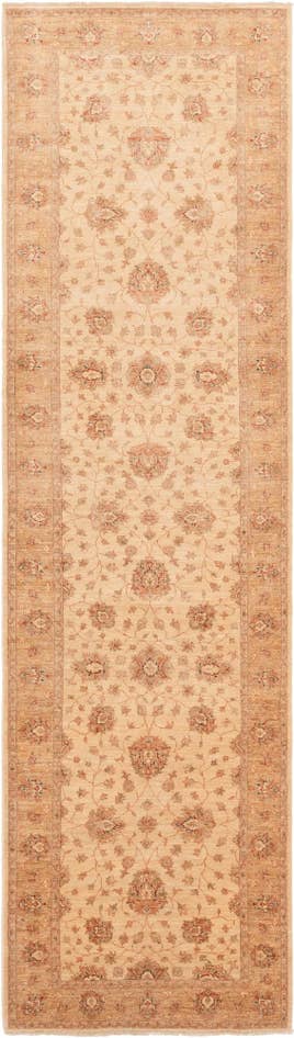 Detail image of 4' 5 x 16' Hand Knotted Peshawar Ziegler Runner Rug