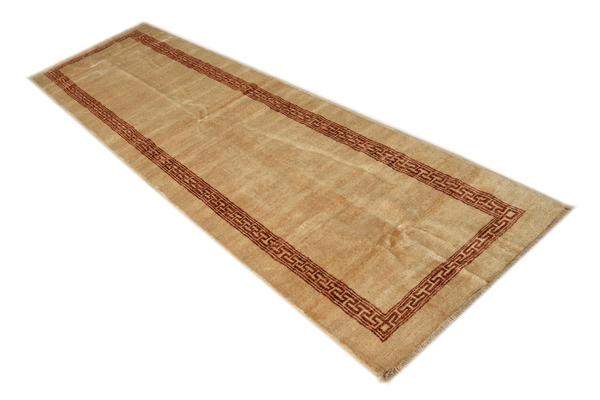 2' 8 x 9' 7 Hand Knotted Peshawar Ziegler Runner Rug