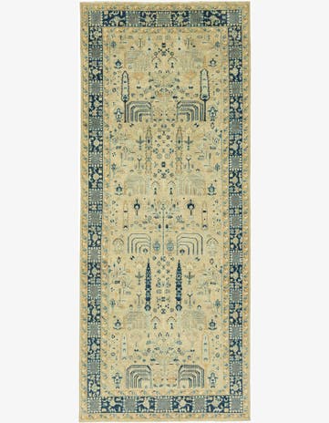 6' 1 x 14' 10 Hand Knotted Peshawar Ziegler Runner Rug