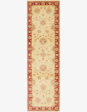 2' 10 x 9' 8 Hand Knotted Peshawar Ziegler Runner Rug