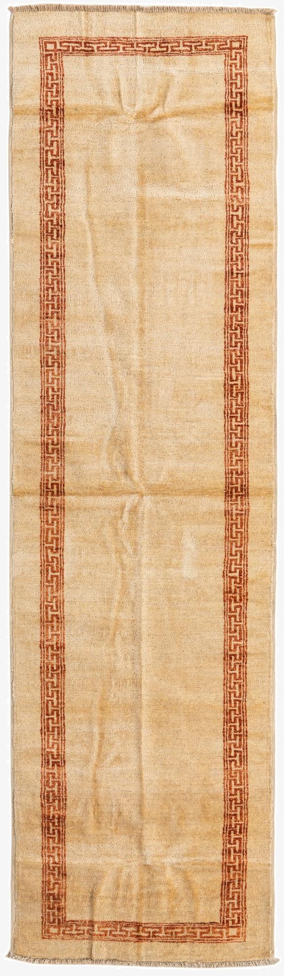 2' 8 x 9' 7  Hand Knotted Peshawar Ziegler Runner Rug