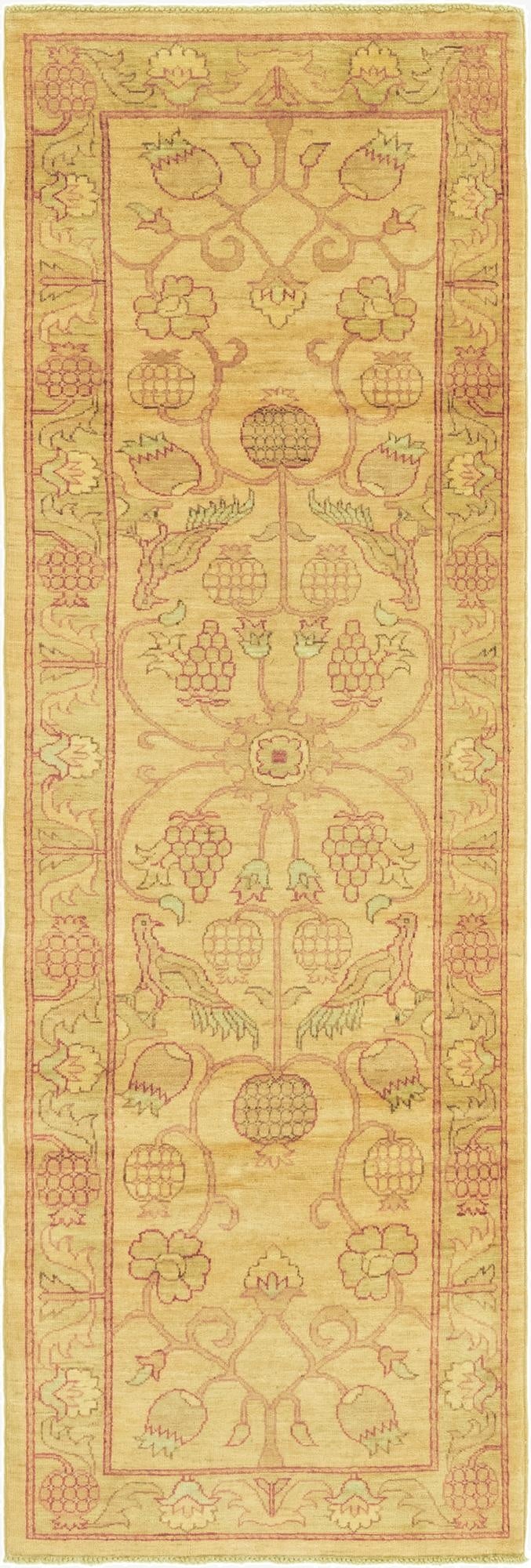 2' 9 x 8' 8  Hand Knotted Peshawar Ziegler Runner Rug