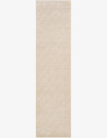 Beige Easy-Clean Sabrina Soto Indoor / Outdoor Runner Rug