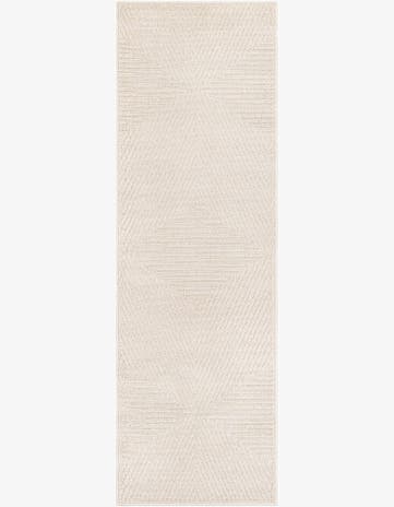 Beige Easy-Clean Sabrina Soto Indoor / Outdoor Runner Rug