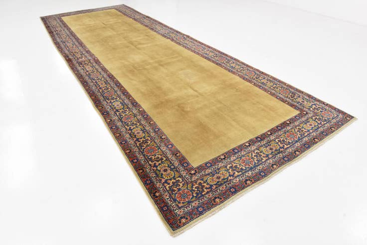 Detail image of 5' 6 x 16' Hand Knotted Sarough Persian Wool Runner Rug