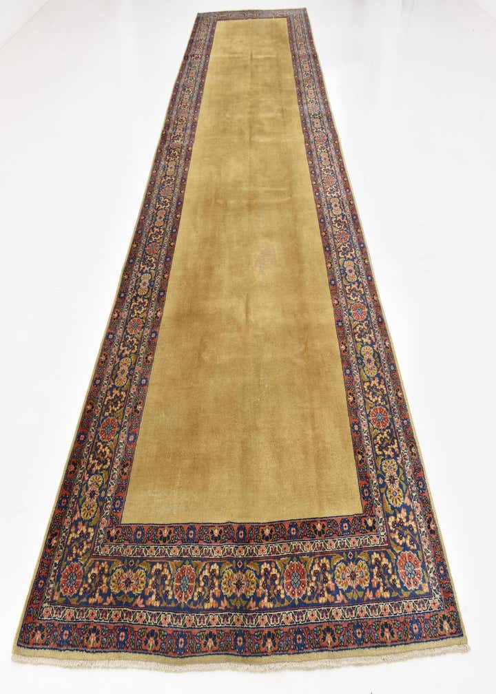 5' 6 x 16' Hand Knotted Sarough Persian Wool Runner Rug
