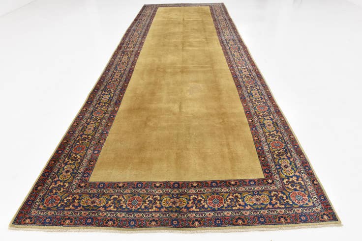 Detail image of 5' 6 x 16' Hand Knotted Sarough Persian Wool Runner Rug