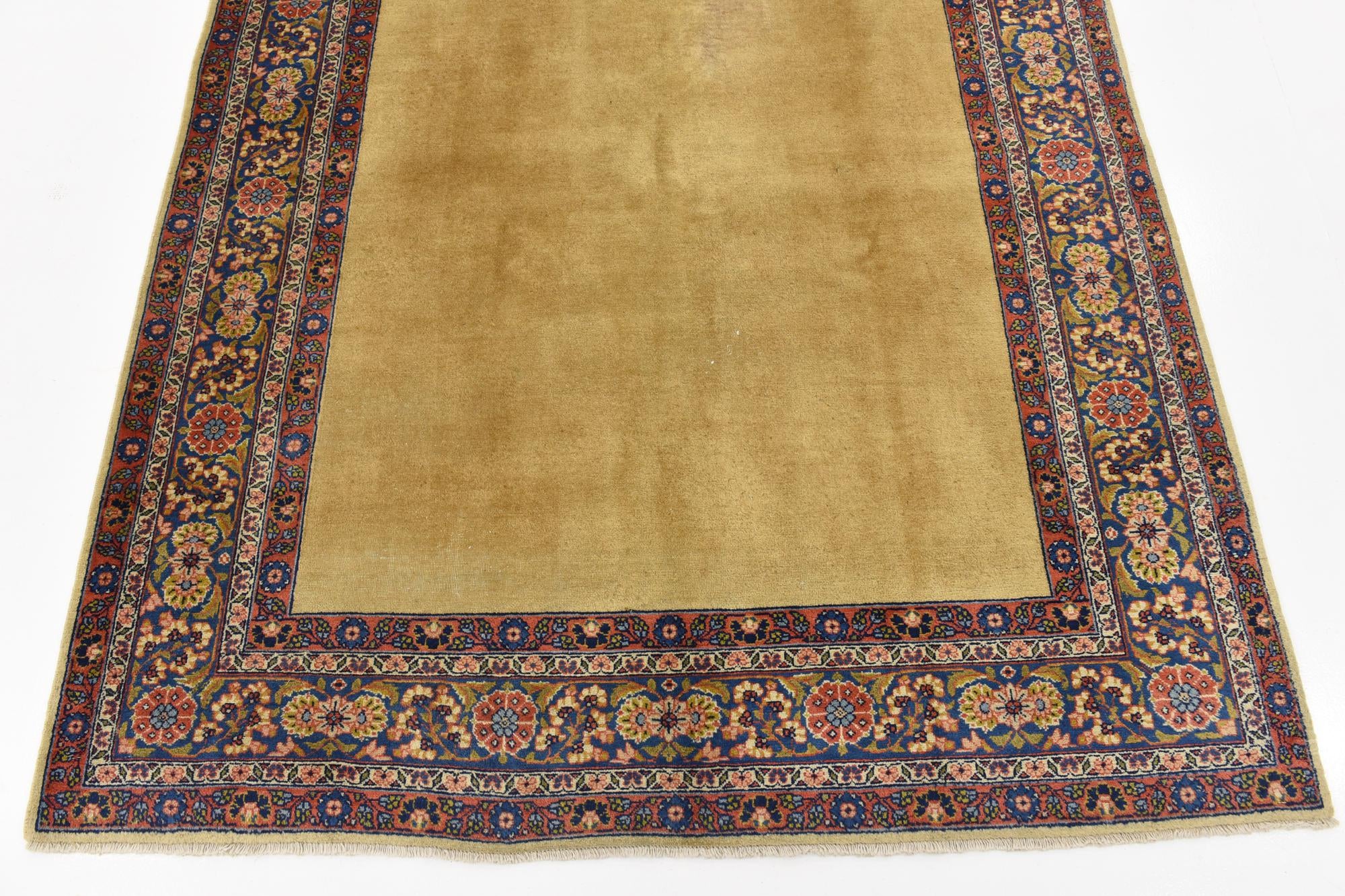 5' 6 x 16' Hand Knotted Sarough Persian Wool Runner Rug