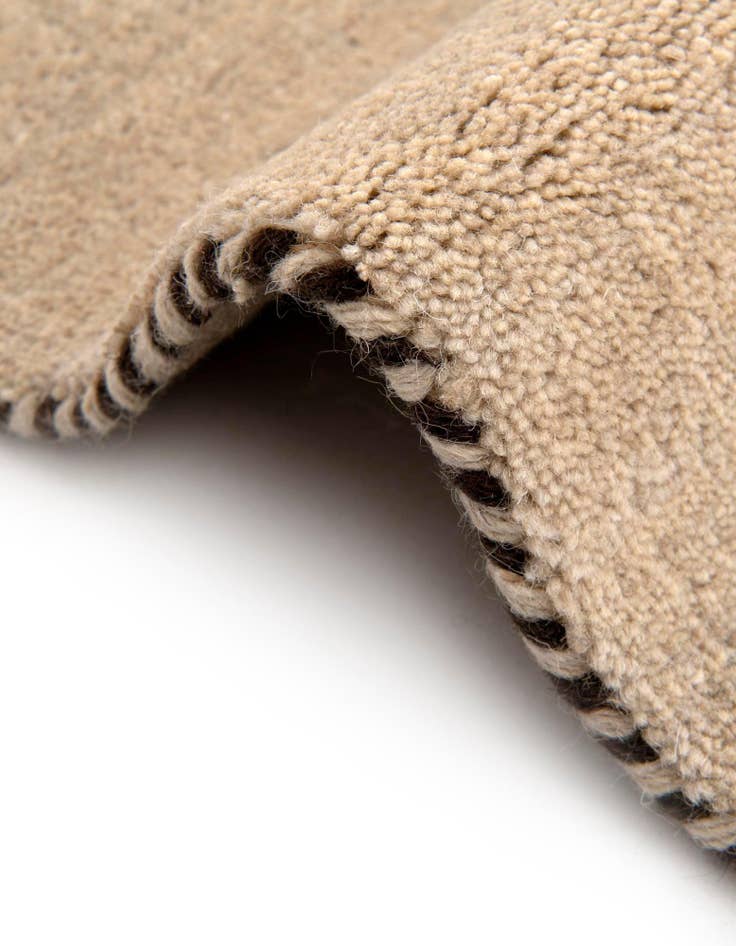 Detail image of 2' 7 x 16' 5  Hand Knotted Solid Gabbeh Wool Runner Rug