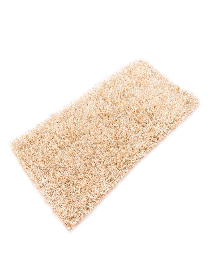 Detail image of 2' 5 x 4' 7 Hand Knotted Solid Shag Runner Rug