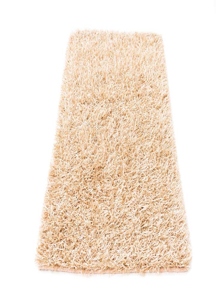2' 5 x 4' 7 Hand Knotted Solid Shag Runner Rug