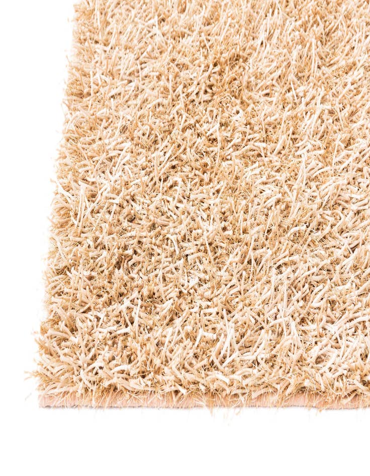 Detail image of 2' 5 x 4' 7 Hand Knotted Solid Shag Runner Rug